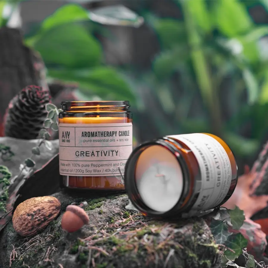 Aromaterapeutyczna świeczka sojowa Kreatywność (3) Aromaterapeutyczna świeczka sojowa Kreatywność