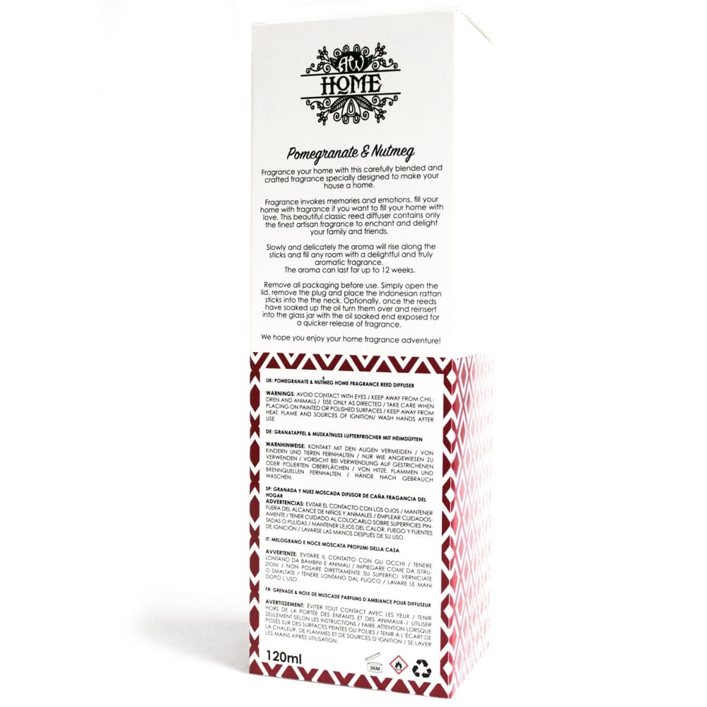 Dyfuzor zapachowy trzcinowy 120 ml - Granat i gałka muszkatołowa
