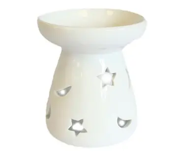 Biały kominek zapachowy Gwiazdki 