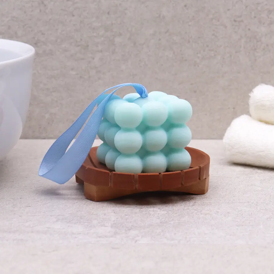 Drewniana mydelniczka Okrągła