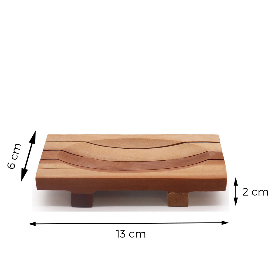 Drewniana mydelniczka Prostokątna (1) Drewniana mydelniczka Prostokątna