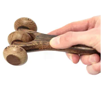 Drewniany masażer Trzy rolki