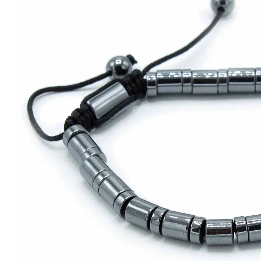 Bransoletka magnetyczna z Hematytu Cylindry