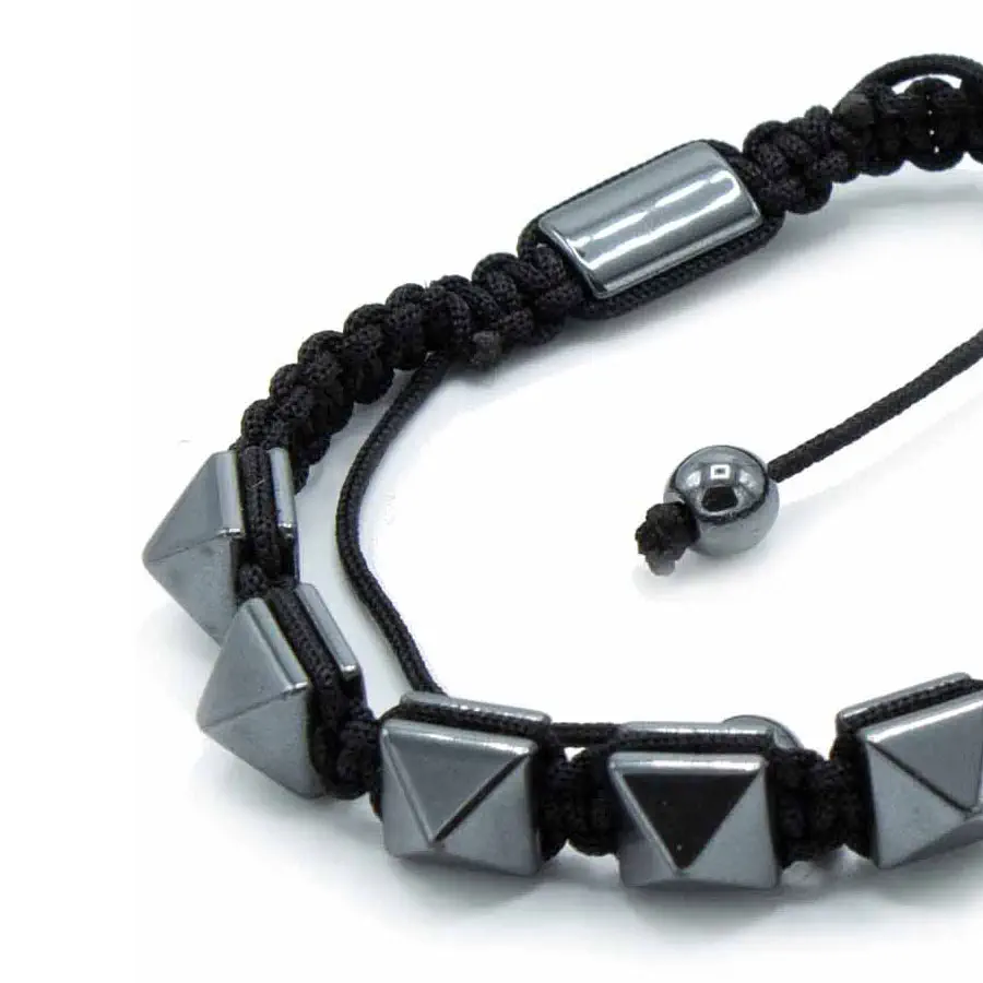 Bransoletka magnetyczna z Hematytu Piramidy