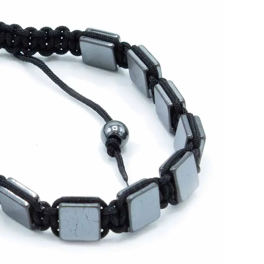 Bransoletka magnetyczna z Hematytu Płaskie Kostki 0 Bransoletka magnetyczna z Hematytu Płaskie Kostki