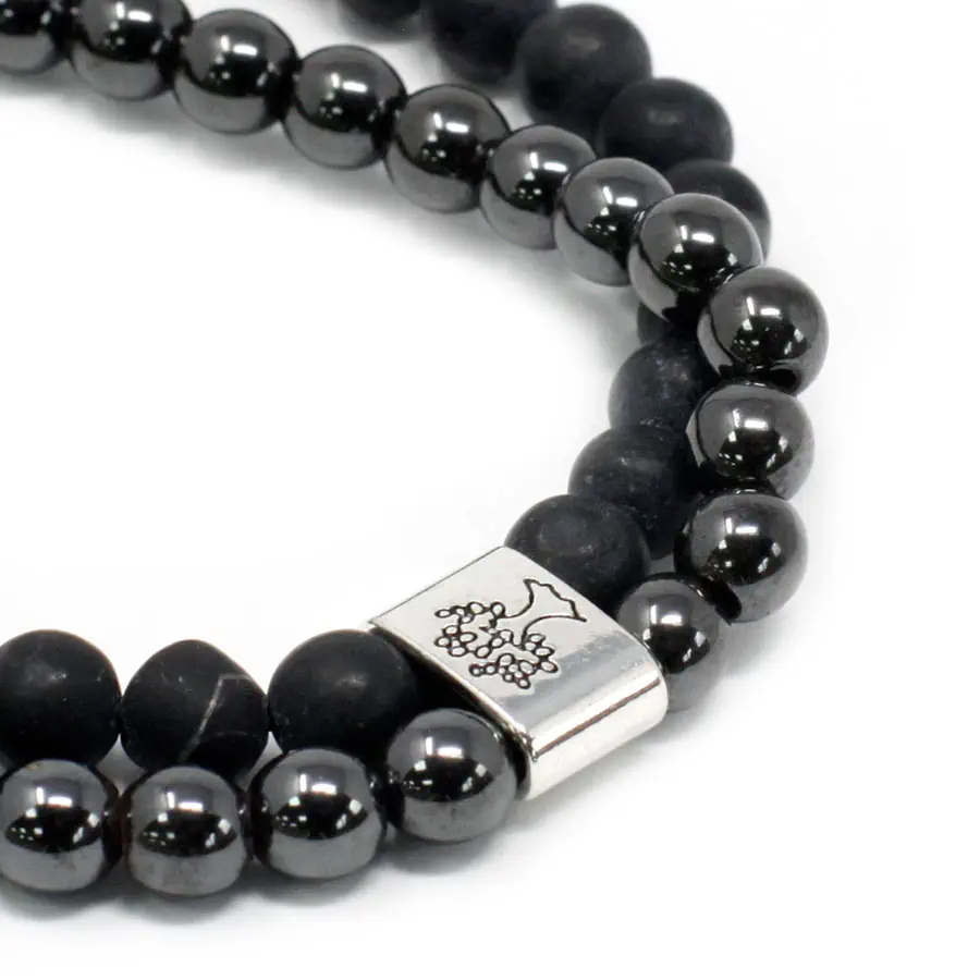 Bransoletka magnetyczna z kamieniami Czarny Kamień