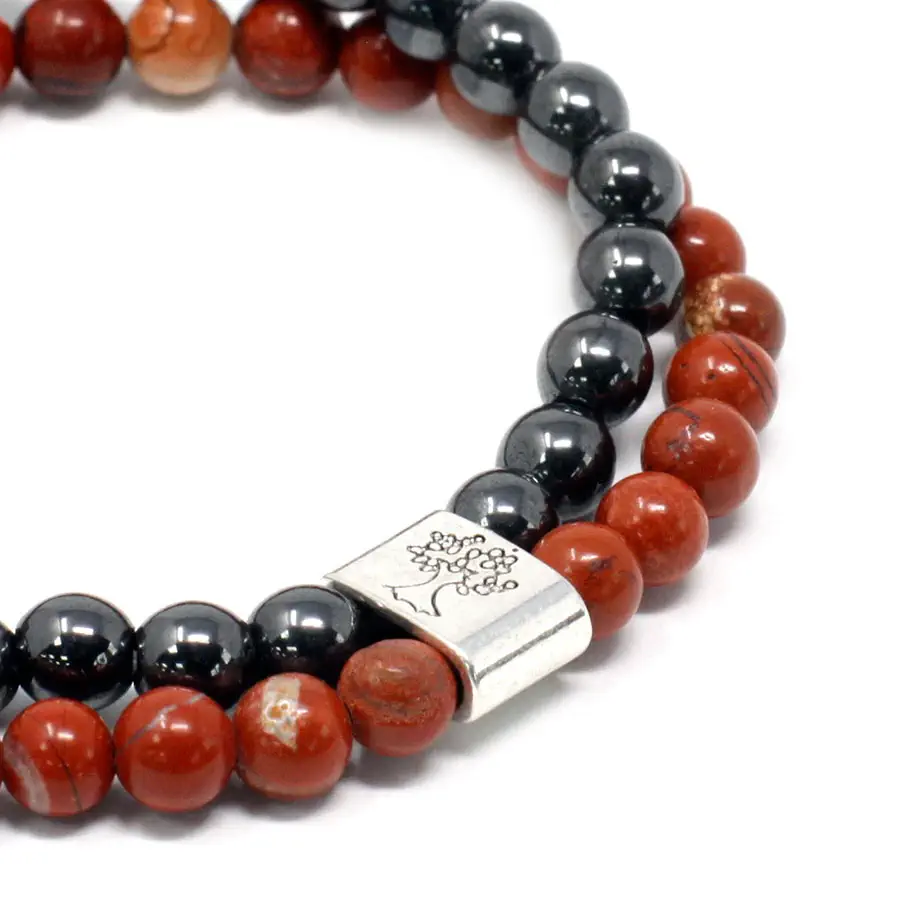 Bransoletka magnetyczna z kamieniami Czerwony Kamień 1 Bransoletka magnetyczna z kamieniami Czerwony Kamień