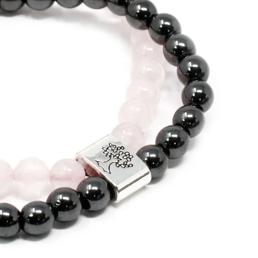 Bransoletka magnetyczna z kamieniami Różowy Kwarc Bransoletka magnetyczna z kamieniami Różowy Kwarc