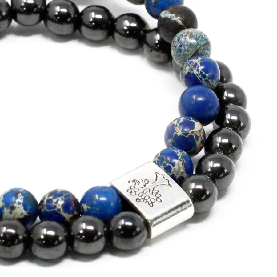 Bransoletka magnetyczna z kamieniami Sodalit