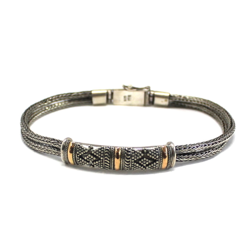 Bransoletka srebrno złota - Unisex Single5 Bransoletka srebrno złota - Unisex Single