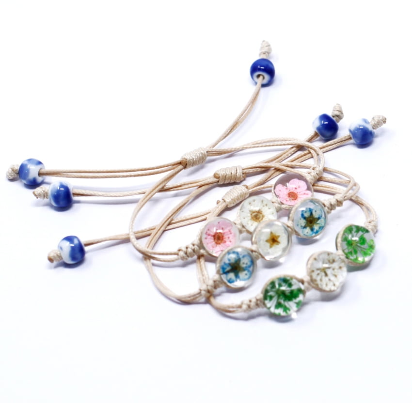 Bransoletka z Kwiatami - Kwiat w szkle (3) Bransoletka z Kwiatami - Liście I Kolory