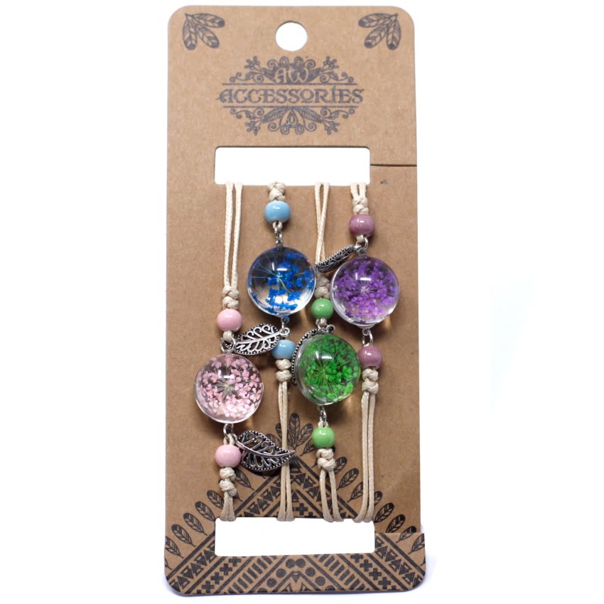 Bransoletka z Kwiatami - Liście I Kolory (2) Bransoletka z Kwiatami - Liście I Kolory