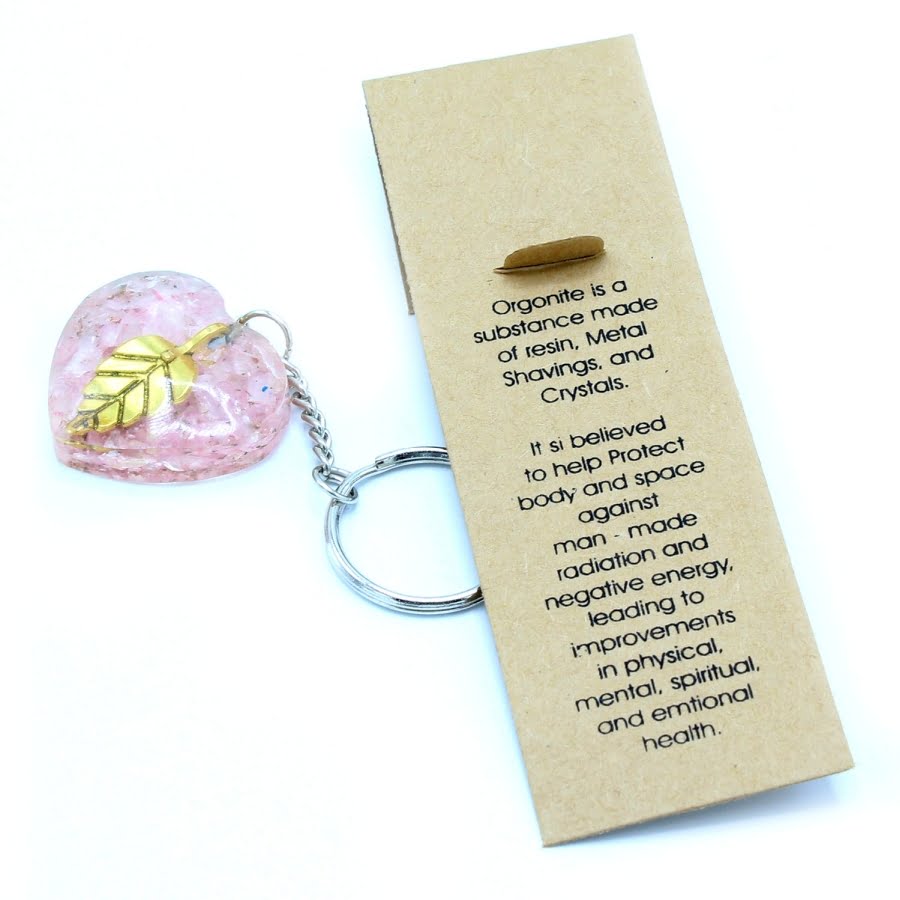Breloczek z Orgonitem - Kwarc Różowy