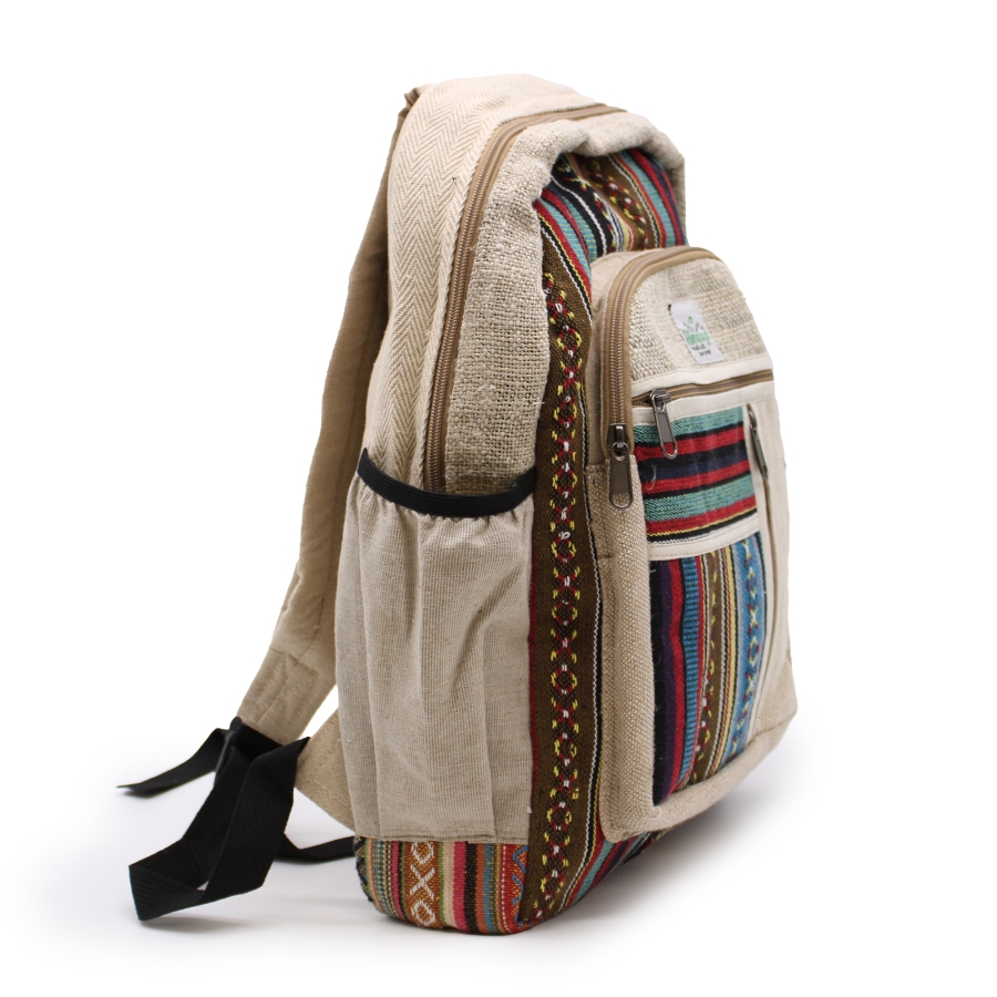 Duży plecak z konopi - Straight Zips (3) Duży plecak z konopi - Straight Zips