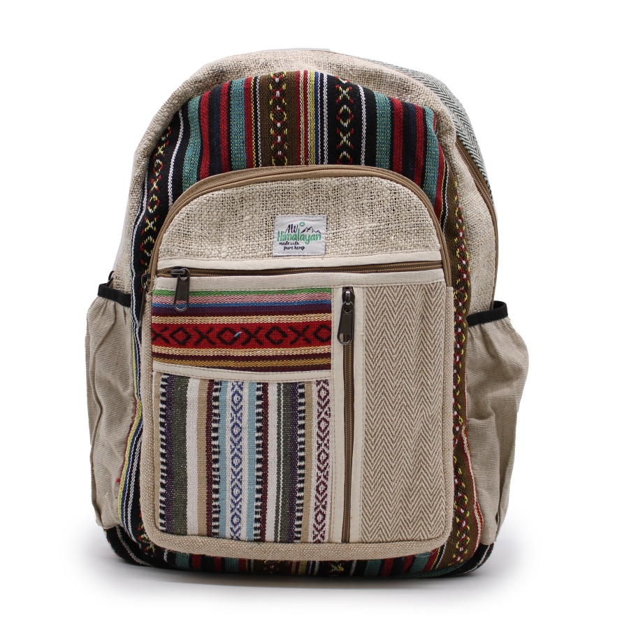 Duży plecak z konopi - Straight Zips (6) Duży plecak z konopi - Straight Zips
