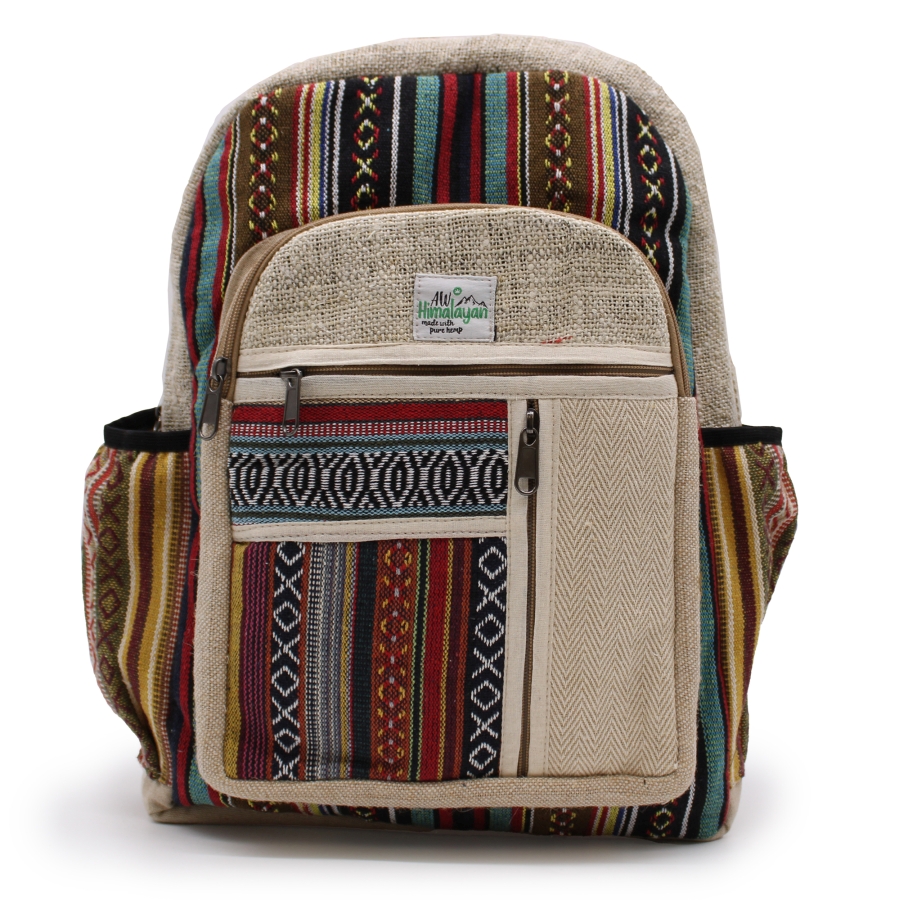 Duży plecak z konopi - Straight Zips (7) Duży plecak z konopi - Straight Zips
