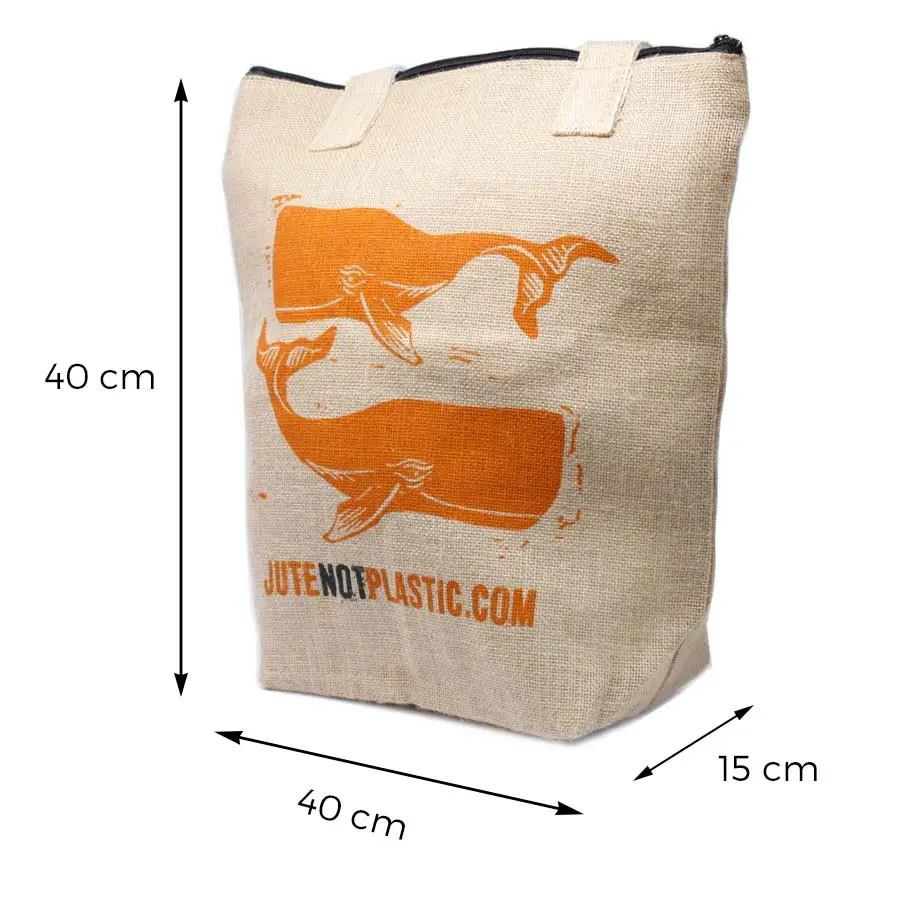 Ekologiczna torba z juty Whales