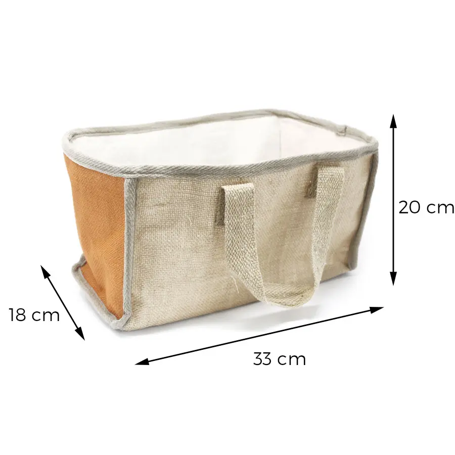 Koszyk na zakupy z juty Kurkuma Duży a Koszyk na zakupy z juty Kurkuma Duży