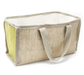 Koszyk na zakupy z juty Koszyk na zakupy z juty Oliwkowy Duży