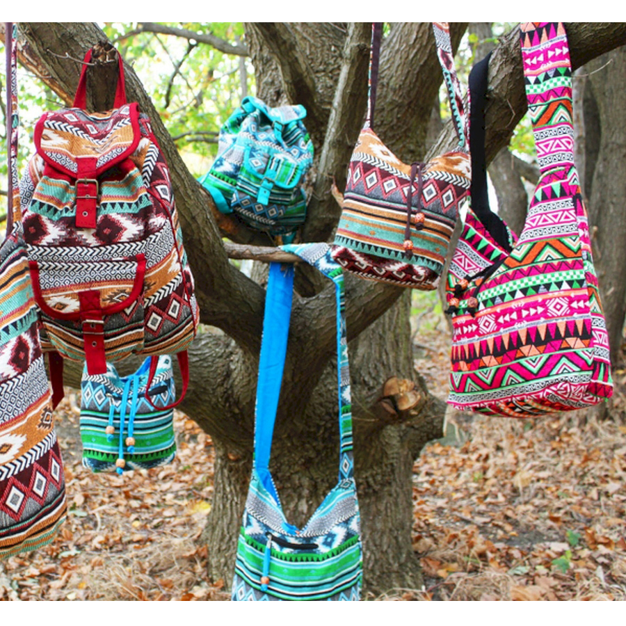 Nepalski plecak żakardowy Nepalski plecak żakardowy - Różowy