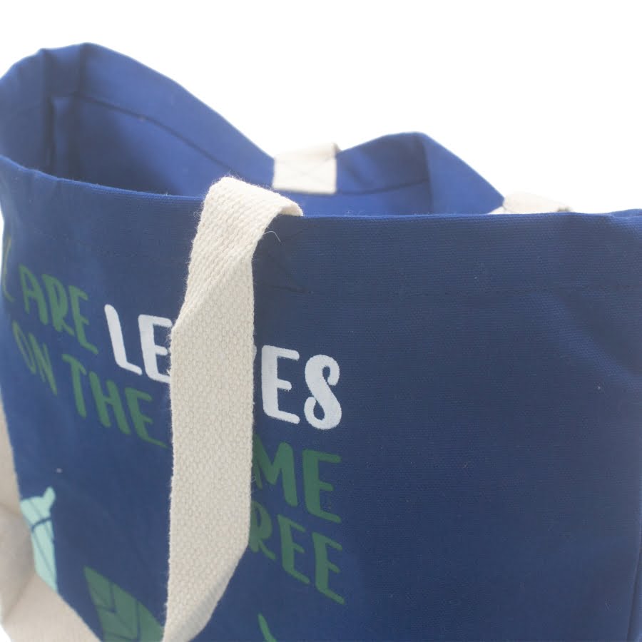 Torba bawełniana - Blue Leaves 38 x 45 cm