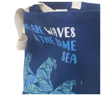 Torba bawełniana - Niebieska 38 x 45 cm torba bawełniana