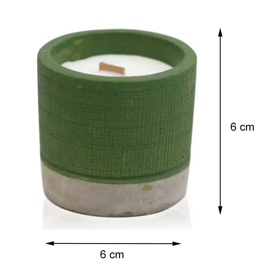 Świeczka w betonie Zielona trawa Świeczka w betonie Zielona trawa