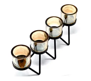 Świecznik metalowy - Zygzak 3 świece Świecznik metalowy Zygzak 4 świece