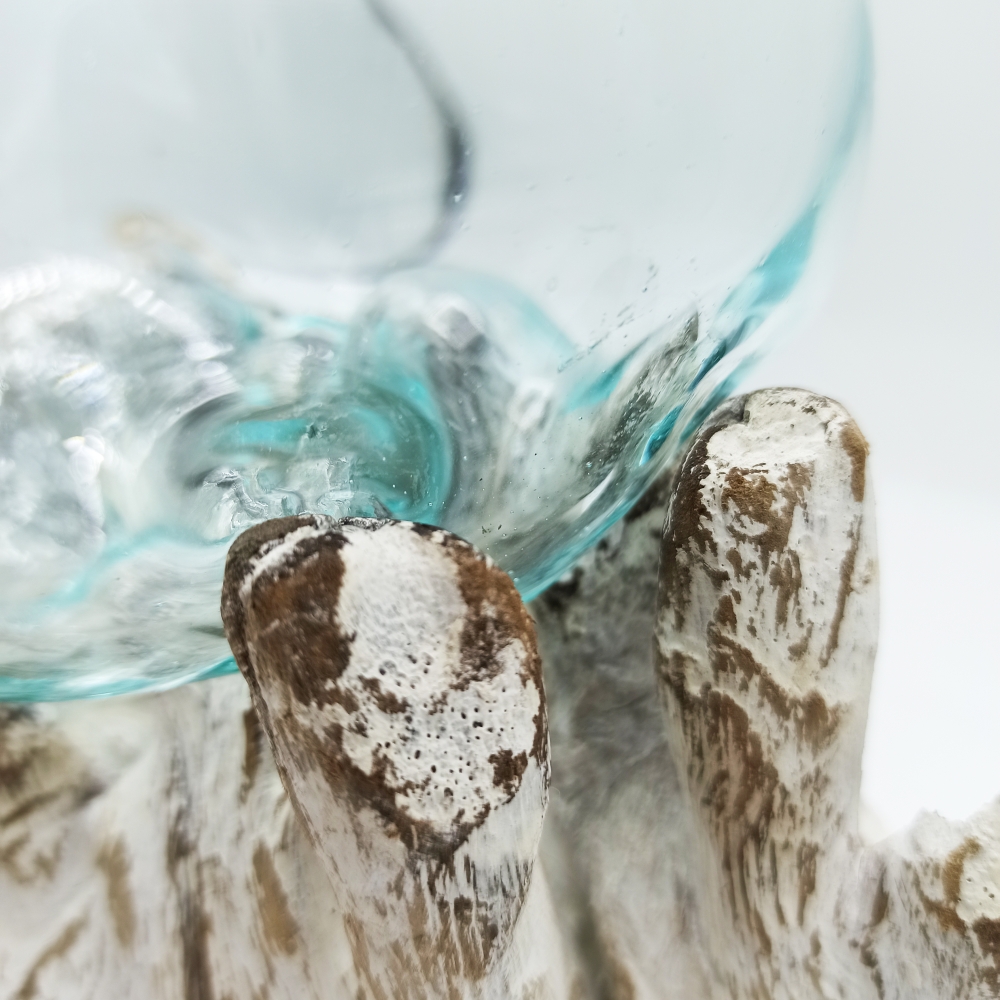 Szklana Misa Wtopiona w Drewno - Średnia Misa