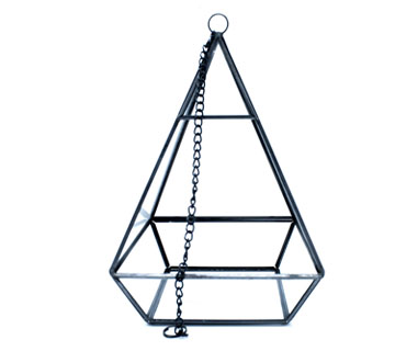 Szklane Terrarium Geometryczne - Piramida small