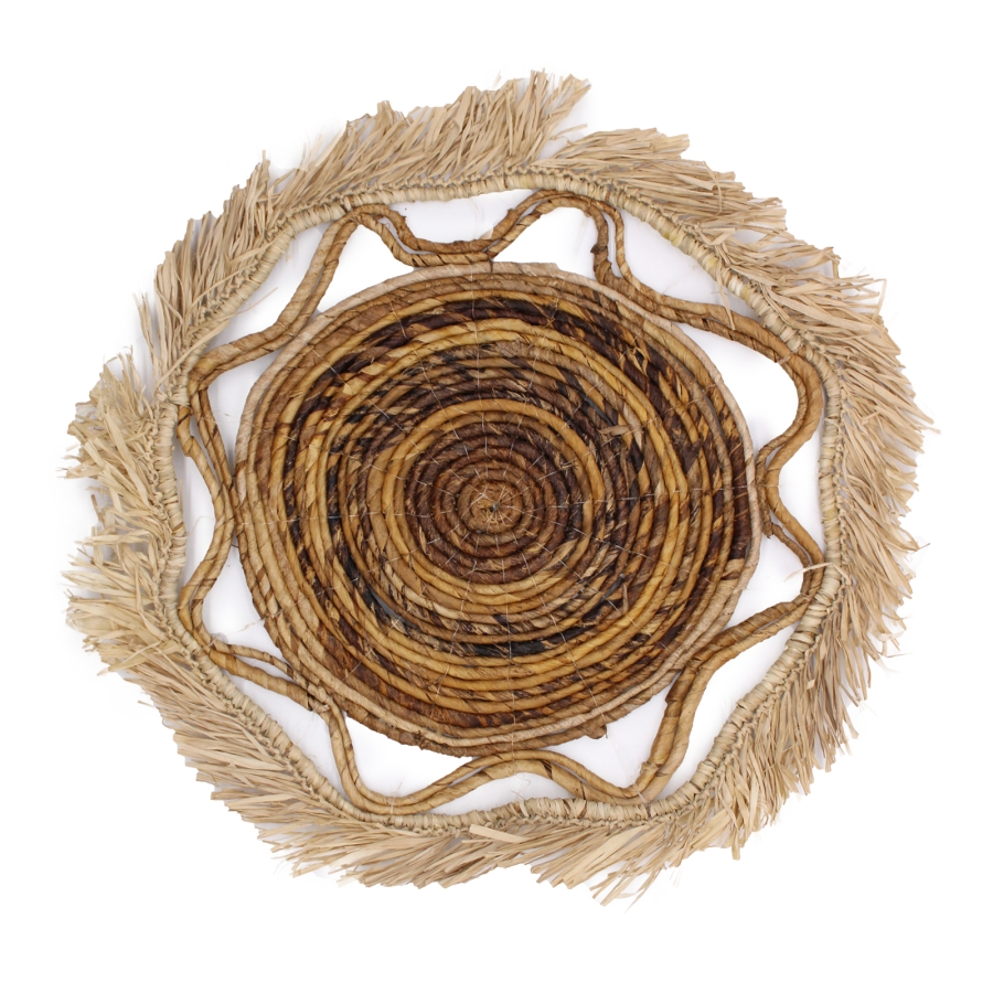 Dekoracja Ścienna z Trawy Morskiej - Spiralna 3 Dekoracja Ścienna z Trawy Morskiej - Spiralna