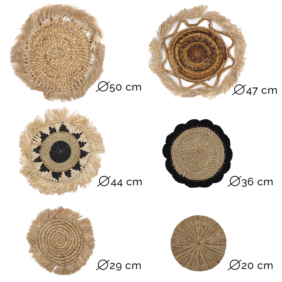 Dekoracja Ścienna z Trawy Morskiej - Spiralna 7 Dekoracja Ścienna z Trawy Morskiej - Spiralna