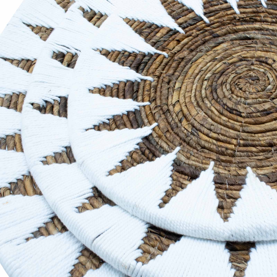 Dekoracja Ścienna z Trawy Morskiej - Trzy Koła 1 Dekoracja Ścienna z Trawy Morskiej - Trzy Koła