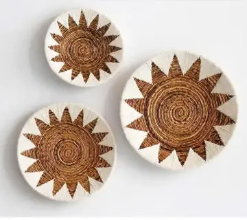 Dekoracja Ścienna z Trawy Morskiej - Trzy Koła Dekoracja Ścienna z Trawy Morskiej - Trzy Koła