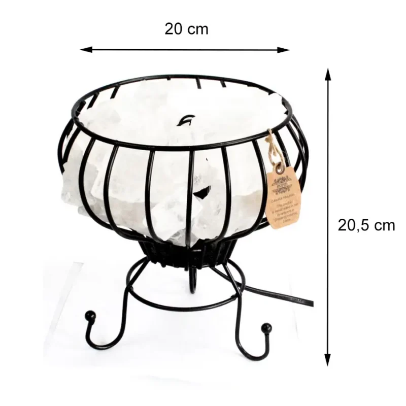 Lampa Solna w Metalowym Koszu Niski Kosz z solą