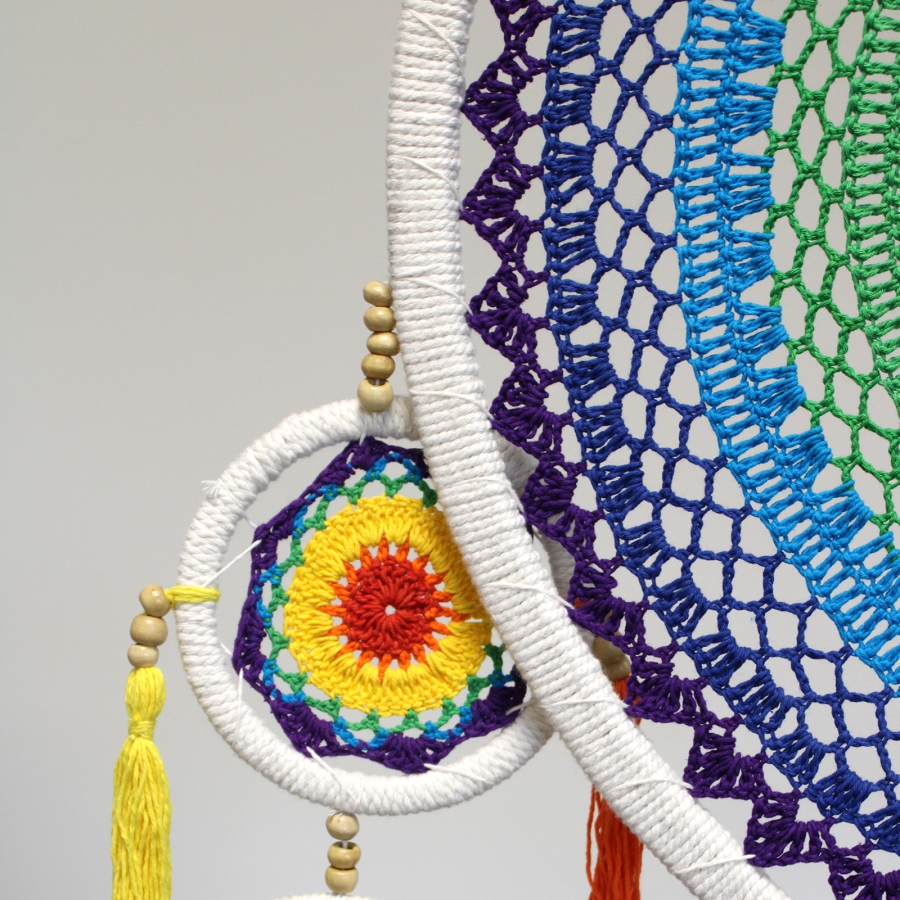 Łapacz Snów Tęczowy - Okrągły 2 (3) Łapacz Snów Tęczowy - Okrągły 2