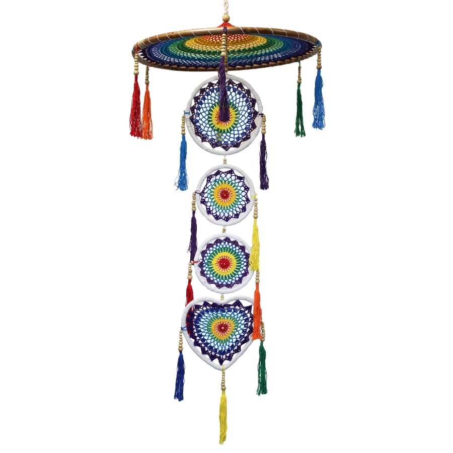 Łapacz Snów Tęczowy - Pastelowy 3 (2) Łapacz Snów Tęczowy - Pastelowy 3