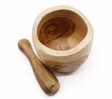 Moździerze z drewna tekowego Moździerz z drewna tekowego Duży