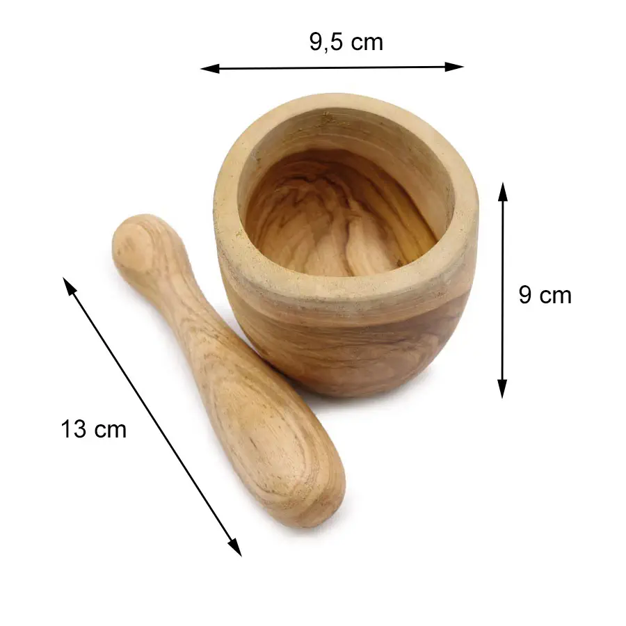 Moździerz z drewna tekowego Mały a Moździerz z drewna tekowego Mały