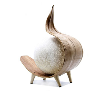 Naturalna lampa kokosowa - Twist