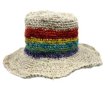 Kapelusz z konopi i bawełny - Rainbow Kapelusz z konopi i bawełny Rainbow