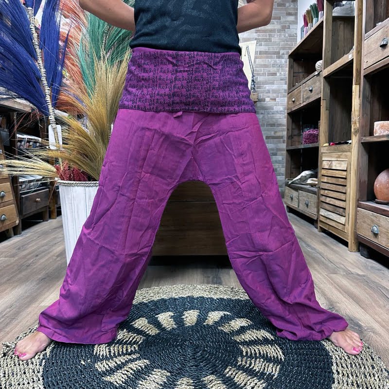 Tajskie spodnie - Mantra Mandala Fioletowe