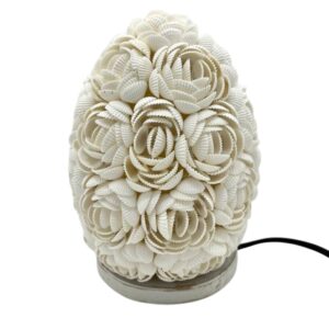 Lampa boho z muszli morskich - Owal 15 cm