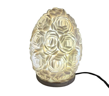 Lampa boho z muszli morskich - Owal 15 cm