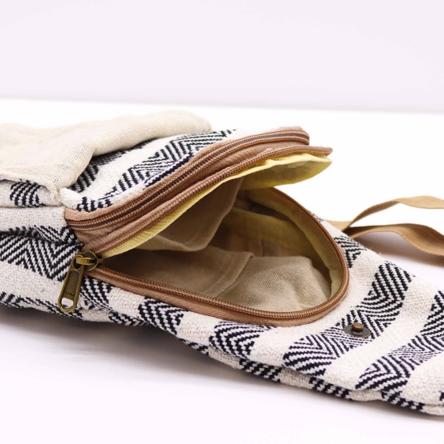 Plecak na jedno ramię - Biało czarny