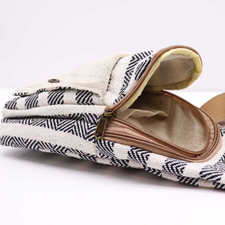 Plecak na jedno ramię - Biało czarny