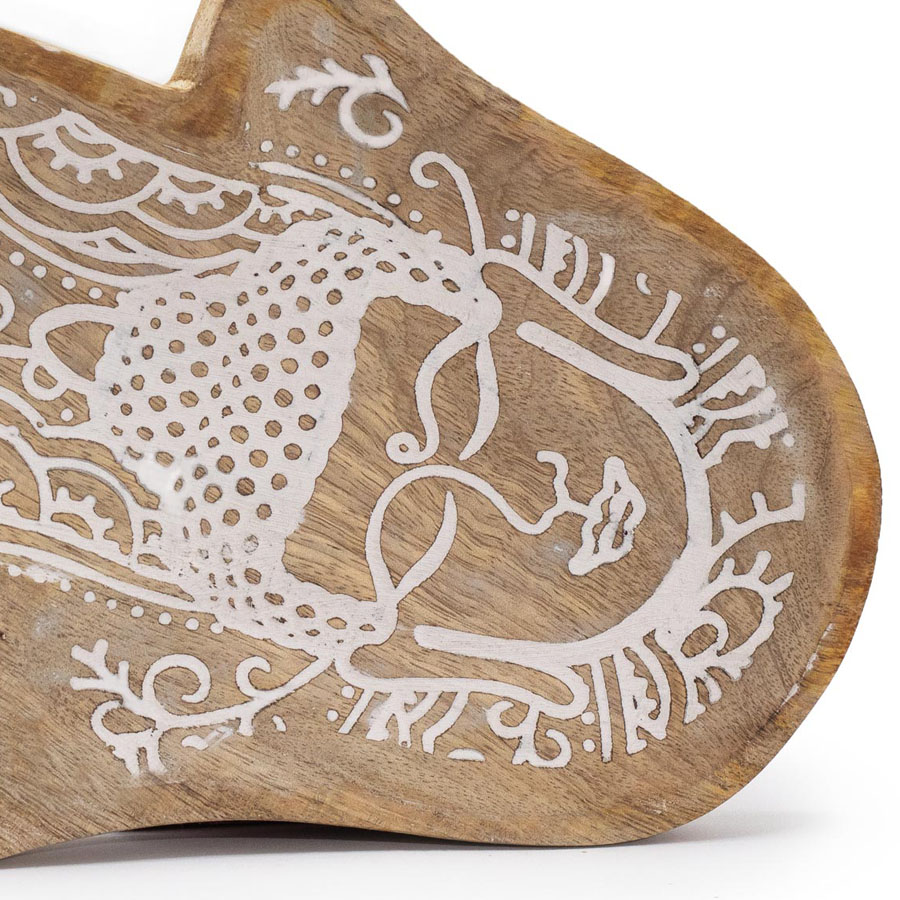 Taca w kształcie Hamsy - Budda Biały