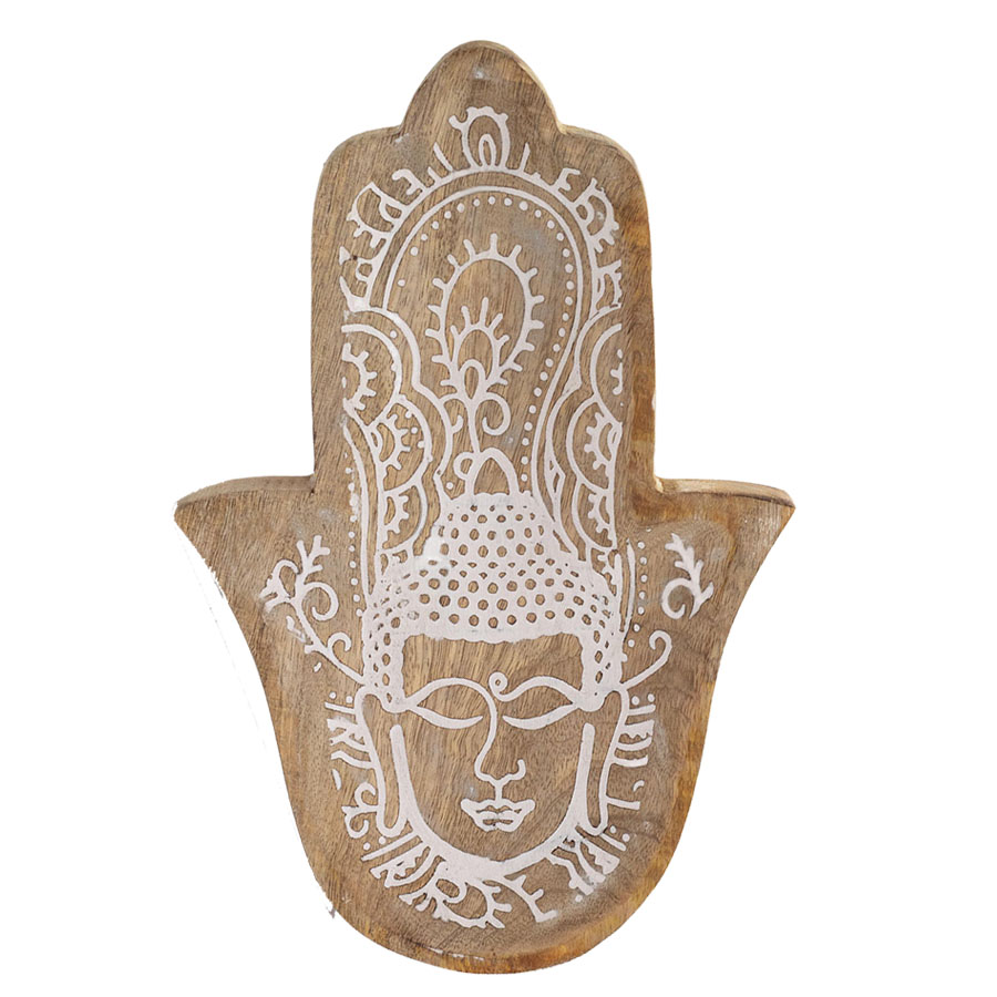 Taca w kształcie Hamsy - Budda Biały