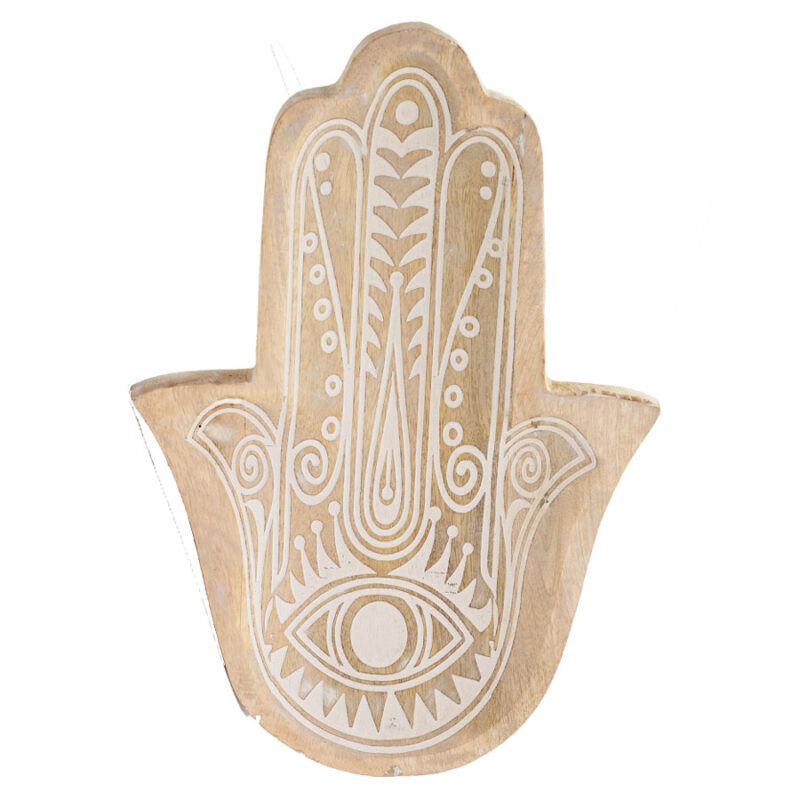 Taca w kształcie Hamsy - Hamsa Biała