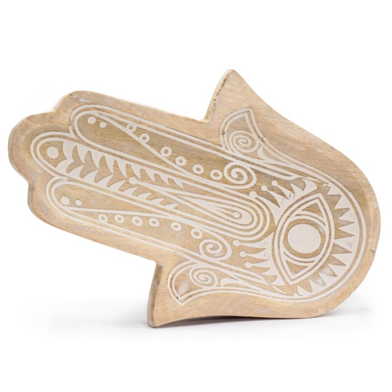 Taca w kształcie Hamsy - Hamsa Biała